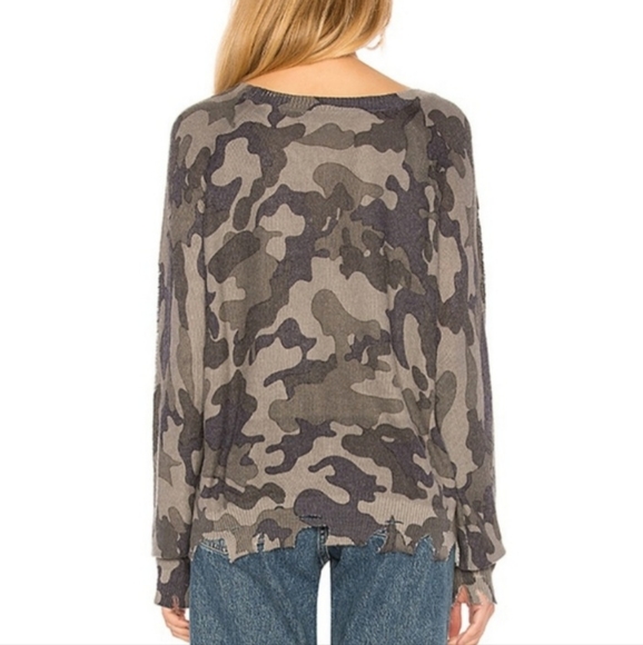 Casper Camo Sweater in Charcoal Camo - Picture 2 of 9